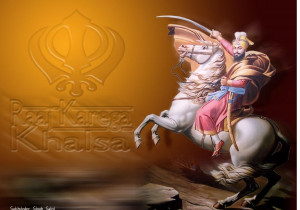 Guru Gobind Singh ji on horse