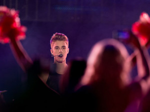 Justin Bieber performs during halftime at the 100th Grey Cup at Rogers ...