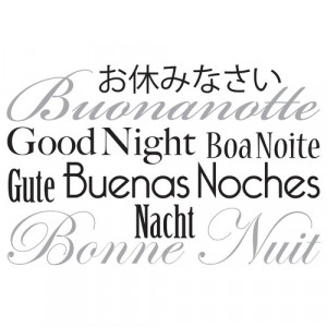 Brewster Home Fashions Euro Good Night Quote Wall Decal