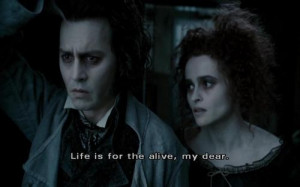 helena, movie quote, quote, sweneey todd, tim burton, typography