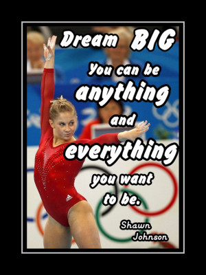 Gymnastics Poster Shawn Johnson Gymnast Photo Quote Wall Art Print 5x7 ...