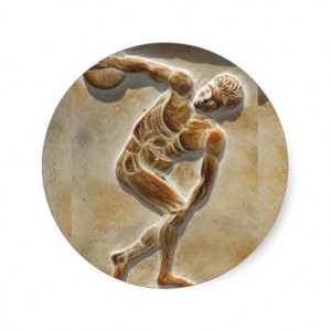 Ancient Greek Discus Thrower - Discobolus Stickers