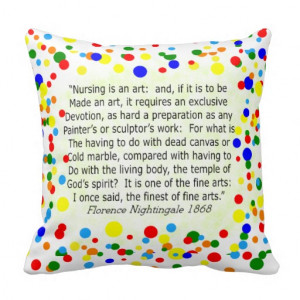 Nurse Pillow With Florence Nightingale Quote II