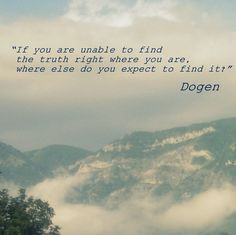 Dogen quote More