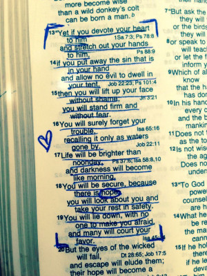 Job 11:13-19 my favorite Bible quote