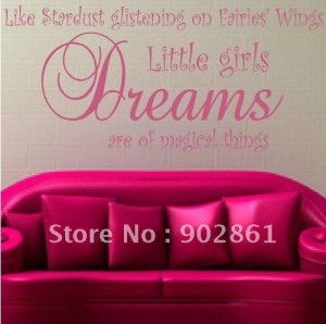 ... ship 45x98cm Stardust Glistening Girl Vinyl Wall Quote Saying decals