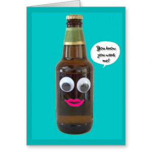 Funny Beer Birthday For Him Card from Zazzle.