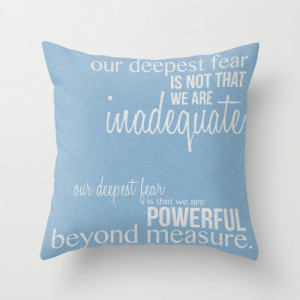 Our Deepest Fear - Coach Carter - Quote Poster Throw Pillow