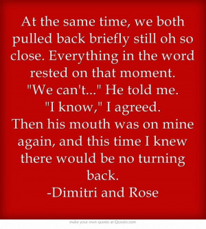 Vampire Academy Quotes | Dimitri and Rose I think it was supposed to ...