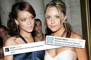Amanda Bynes attacks Rihanna in racist Twitter rant: 