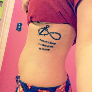 Infinity and #anchor tattoo touched up and #titanic #quote 