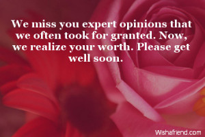 Well Miss You Quotes We miss you expert opinions