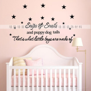 Little Star Quote wall sticker baby boy Kid Room Vinyl Stickers ...