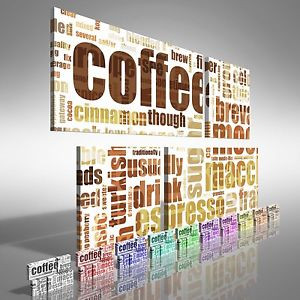 Details about Coffee Mocha Drink Quote Duo Offset Canvas Print Large ...