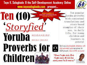 ’ Yoruba Proverbs for Children. Subtitle - Ten popular Yoruba ...