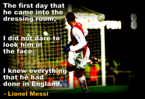 ... Messi was in total awe of Thierry Henry when he signed for Barcelona