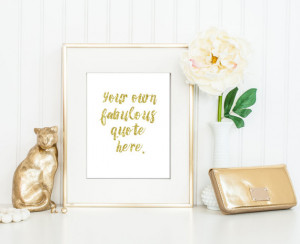 Custom Quote Print / Gold Glitter Quote / Personalized Quote / Gold ...