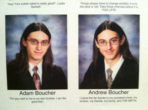 funny yearbook quotes evil twin metal