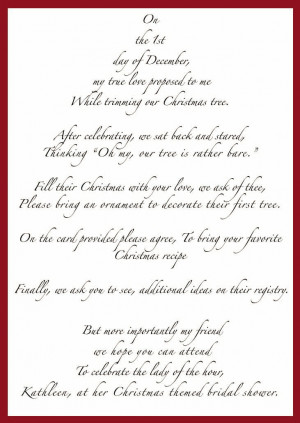 Poems Bridal Shower Invitations 5