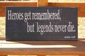 Babe Ruth quote Heroes Legends Baseball Sports by WordsForTheSoul, $40 ...