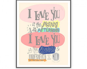 Love You The Morning Poster