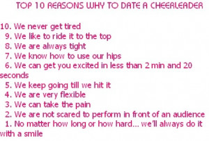Ten reasons to date a cheerleader.