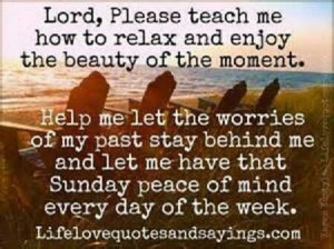 Sunday Peace of Mind