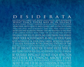 DESIDERATA - Word Art Print - You are a child of the universe - Max Eh ...