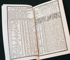 ... Coin and Chronicles Set with Poor Richard Almanack for January 1758