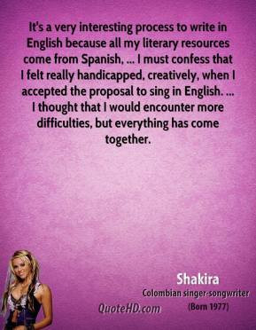 Shakira Quotes Colombian Pop Star Picture