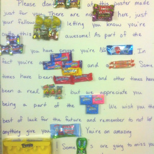 Poster I made for senior night awards.