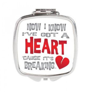 Wizard of Oz Tin Man Heart Breaking Quote Square Compact Mirror $16.19
