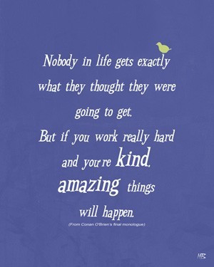 Famouse celebrity quote, Dark navy blue, Conan O'Brien's final ...