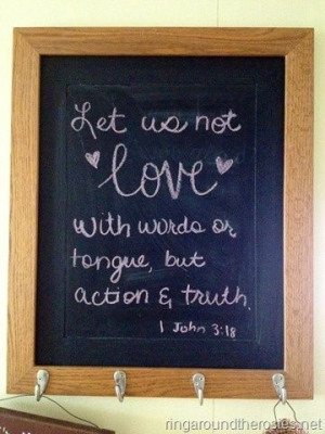 great valentines quote on a DIY chalkboard
