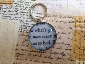 Mon Coeur (My Heart) Book Quote Key Ring Inspired by All Souls Trilogy ...