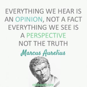 Everything we hear is an OPINION, not fact – everything we see is a ...