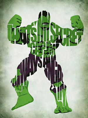 Typographic Illustrations Of Famous Characters And Superheroes
