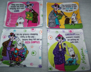 Maxine Coffee Mug Rugs Coasters Fun ny Sayings Upcycled RedNeck Fun ...