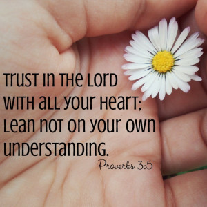 Trust in the Lord with all your heart, and lean not on your own ...