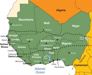 West African Countries Map