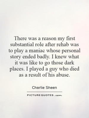 substantial role after rehab was to play a maniac whose personal story ...