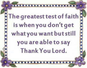 Test of faith