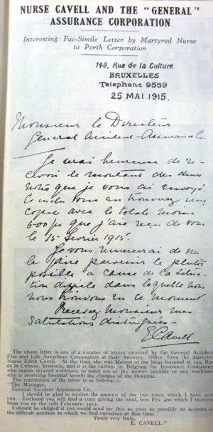 edith cavell letter
