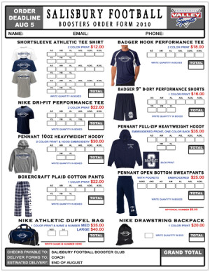 Sample Football Forms