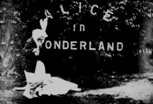 scary gif Black and White creepy horror Alice In Wonderland rabbit