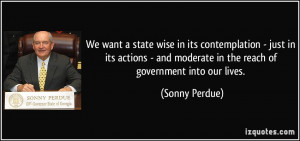 We want a state wise in its contemplation - just in its actions - and ...