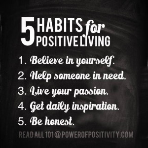 Habits for Positive Living.....