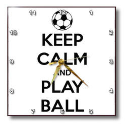 3dRose EvaDane Funny Quotes Keep calm and play ball. White and ...