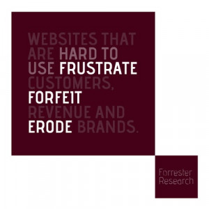 UX Quote: Websites that are hard to use frustrate customers, forfeit ...