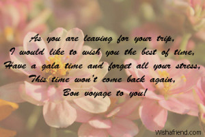 Bon Voyage Messages